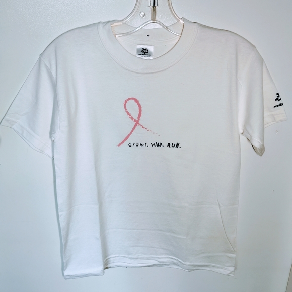 MILK FACTORY DESIGNS | Pink Ribbon Tee | crawl. WALK. RUN. - Picture 4 of 9